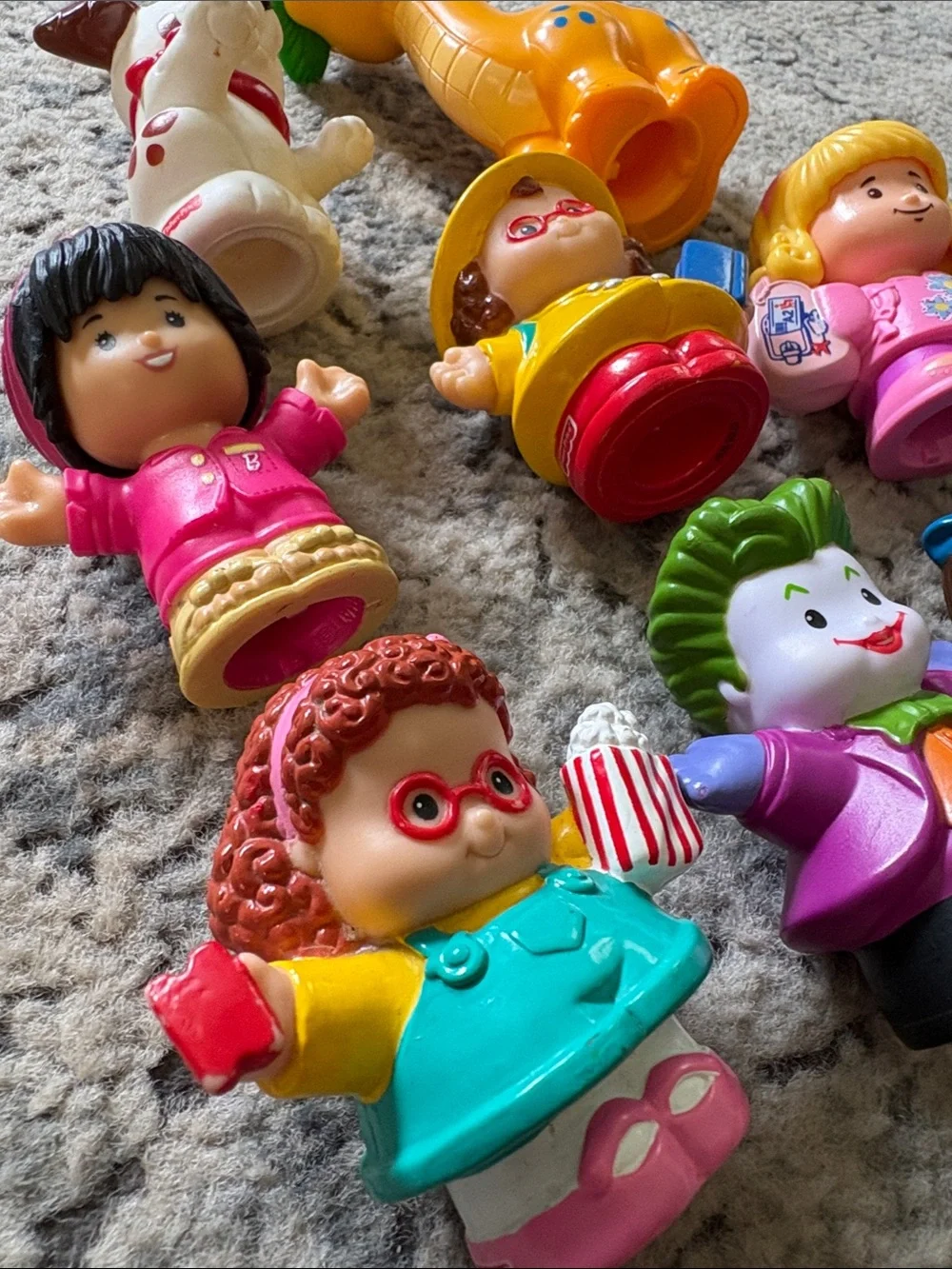 Fisher-Price little people characters with Dino &  joker DC set 8